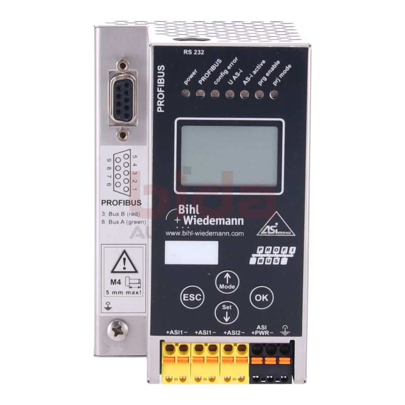 Bihl+Wiedemann BWU1777 AS-i 3.0 Profibus Gateway in Stainless Steel, 2-Master