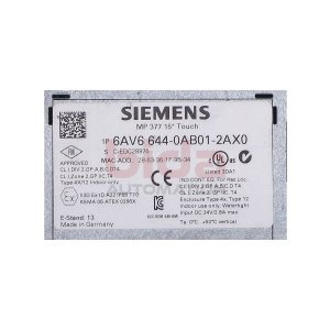 Siemens 6AV6644-0AB01-2AX0 / 6AV6 644-0AB01-2AX0  Touch...