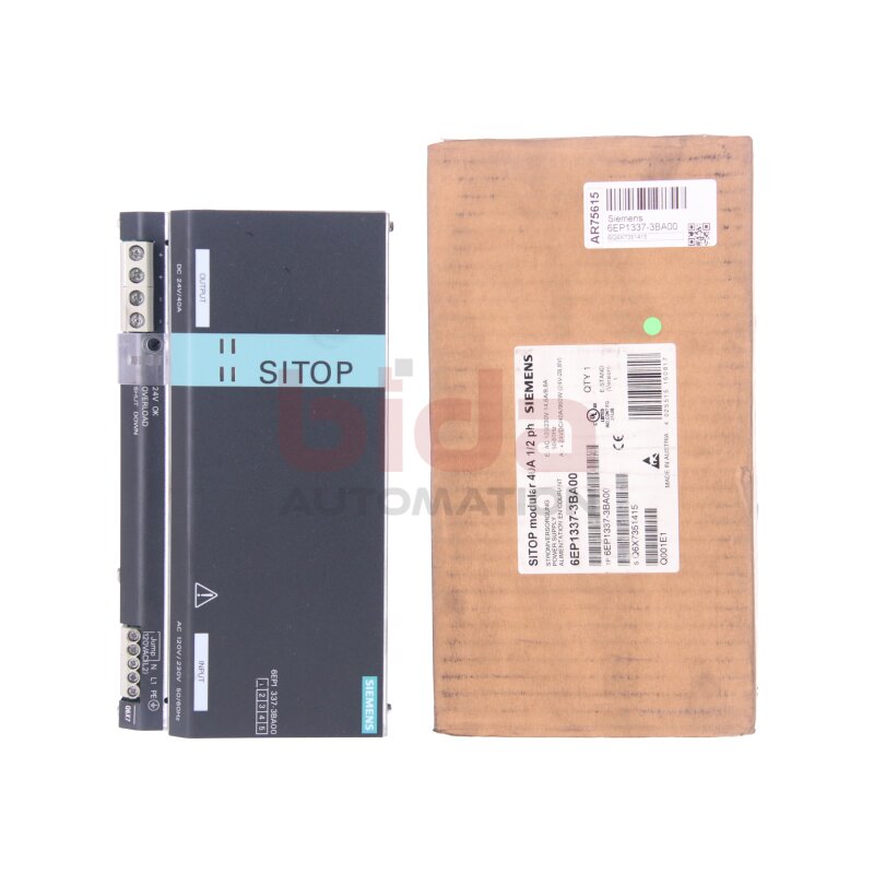 Siemens 6EP1337-3BA00 / 6EP1 337-3BA00 SITOP PSU100M 40A  24V
