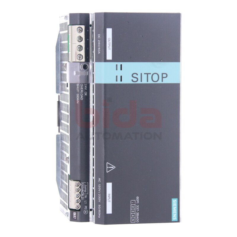 Siemens 6EP1337-3BA00 / 6EP1 337-3BA00 SITOP PSU100M 40A  24V