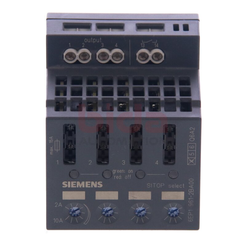 Siemens 6EP1961-2BA00 / 6EP1 961-2BA00 SITOP select Diagnostics module 24V 10A
