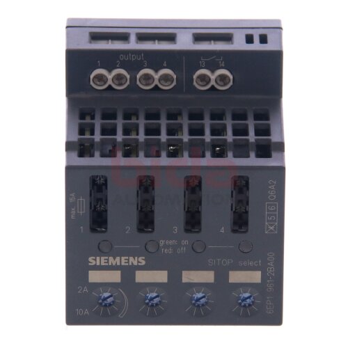 Siemens 6EP1961-2BA00 / 6EP1 961-2BA00 SITOP select Diagnostics module 24V 10A