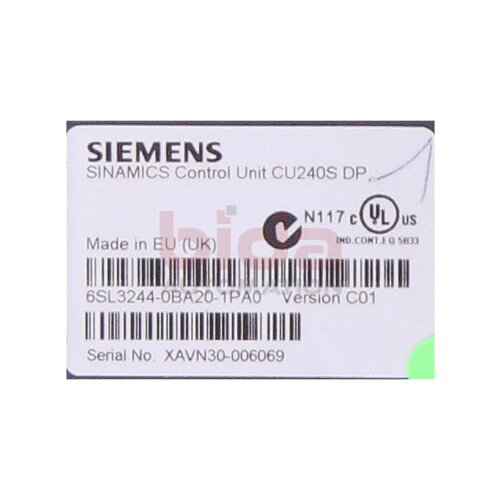 Siemens 6SL3244-0BA20-1PA0 / 6SL3 244-0BA20-1PA0 SINAMICS G120 Control Unit / Steuereinheit
