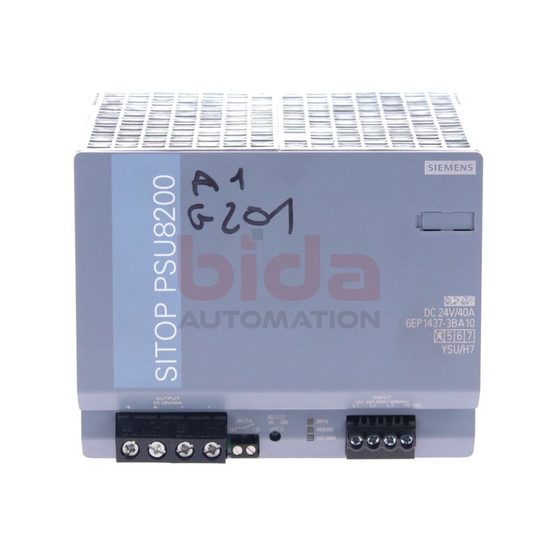 Siemens 6EP1437-3BA10 / 6EP1 437-3BA10 SITOP PSU8200 24V 40A