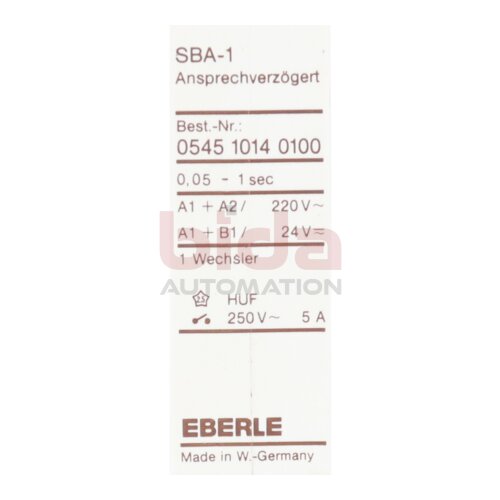 Eberle SBA-1 0545 1014 0100 Zeitrelais Time Relay 220V