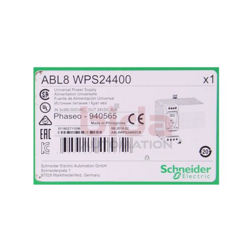 Schneider ABL8WPS24400 Spannungsversorgung / Power supply 24V 40A