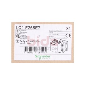 Schneider LC1F265E7 Leistungsschütz / Power contactor
