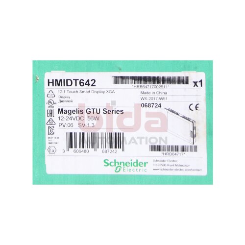 Schneider HMIDT642 Display 12,1" Touch Smart Display XGA 12-24VDC