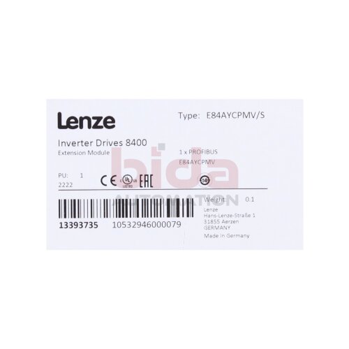 Lenze E84AYCPMV/S Erweiterungsmodul / Extension module