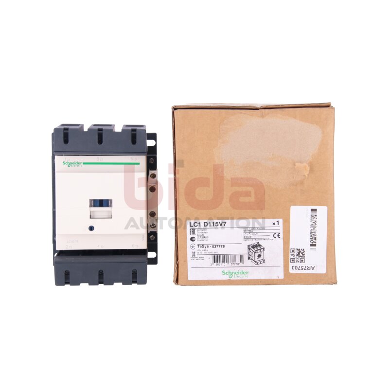 Schneider LC1D115V7 Leistungssch&uuml;tz / Power Contactor 400V  55kW