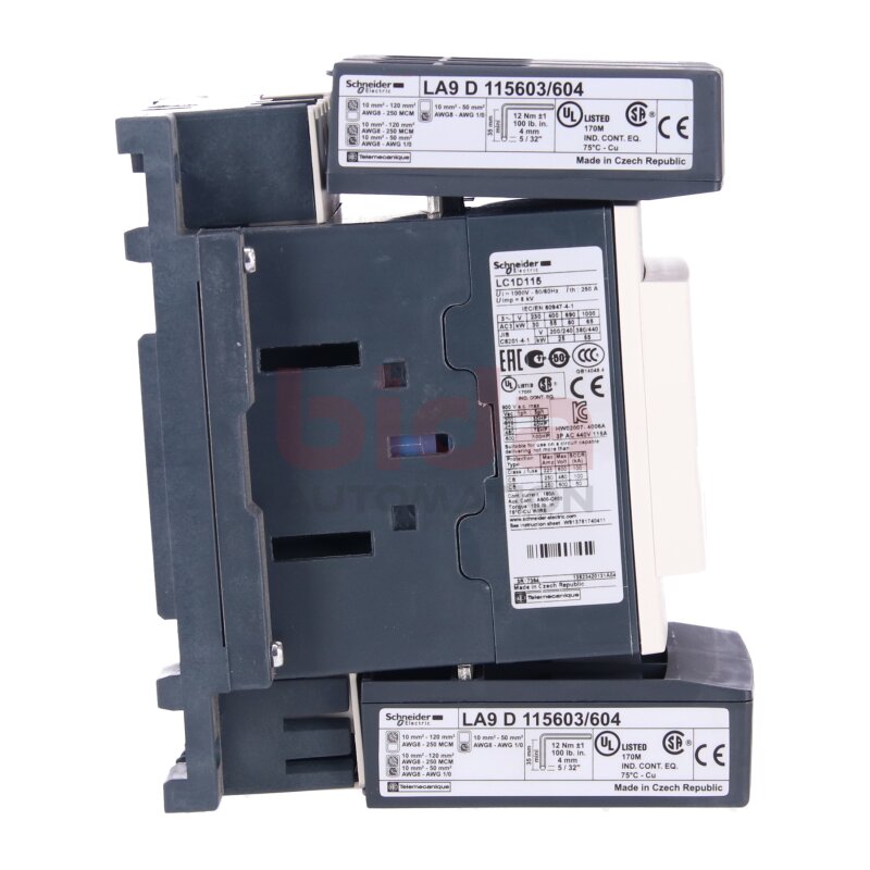 Schneider LC1D115V7 Leistungssch&uuml;tz / Power Contactor 400V  55kW