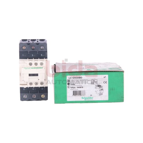 Schneider LC1D50ABD Leistungssch&uuml;tz / Power Contactor 440V 50A 24VDC