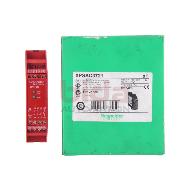 Schneider XPSAC3721 Sicherheitsbaustein Not-Halt / Emergency stop safety module 230VAC
