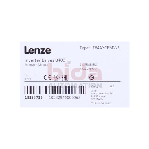 Lenze E84AYCPMV/S Erweiterungsmodul / extension module