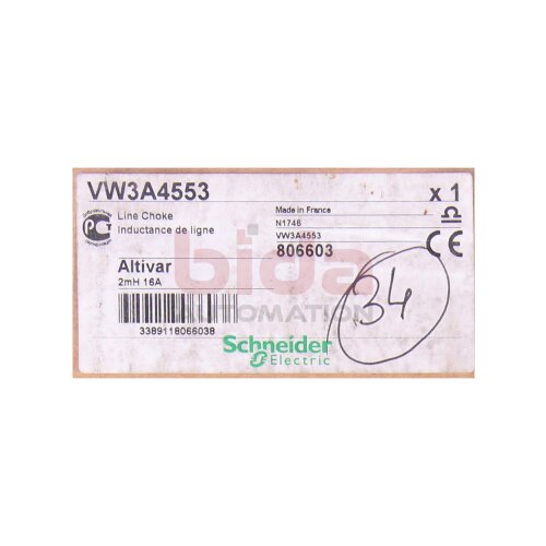 Schneider VW3A4553 Netzdrossel Mains Choke 16A