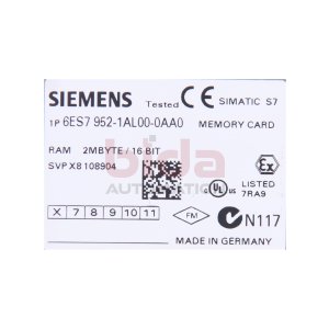 Siemens 6ES7952-1AL00-0AA0 / 6ES7 952-1AL00-0AA0 SIMATIC...