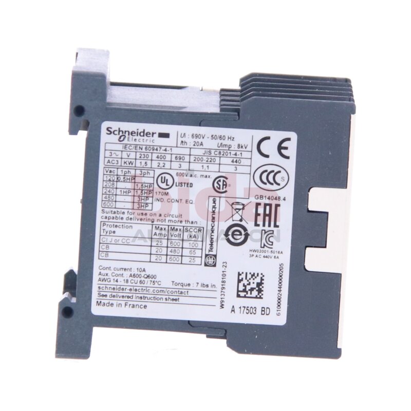 Schneider LP1K0610BD Leistungssch&uuml;tz / Power Contactor 24 VDC 6A