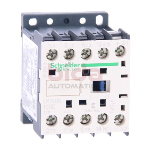 Schneider LP1K0610BD Leistungssch&uuml;tz / Power Contactor 24 VDC 6A