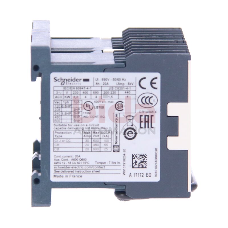 Schneider LP2K09004BD Wendesch&uuml;tzkombination / Reversible contactor combination 24 VDC