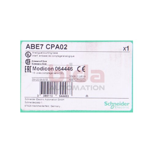 Schneider ABE7CPA02 Klemmenblock / Terminal block