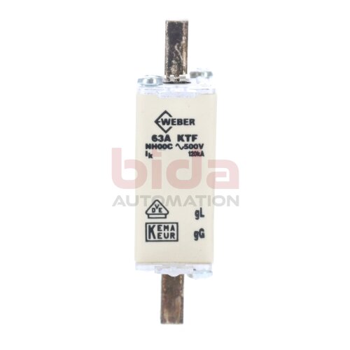 Weber NH00C KTF-63A Sicherungseinsatz fuse insert 63A 500V