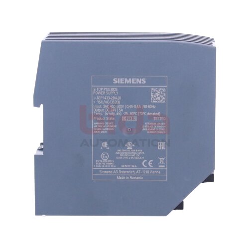 Siemens 6EP1 433-2BA20 / 6EP1433-2BA20 SITOP PSU300S 24 V/5 A Geregelte Stromversorgung / Power supply