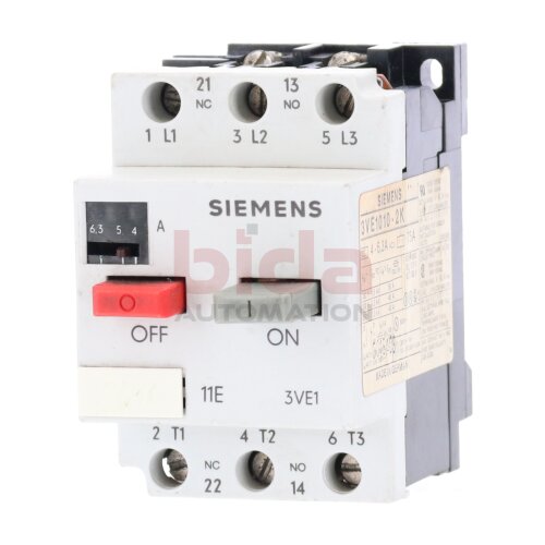 Siemens 3VE1010-2K Leistungsschalter Circuit Breaker 4-6,3A 380V