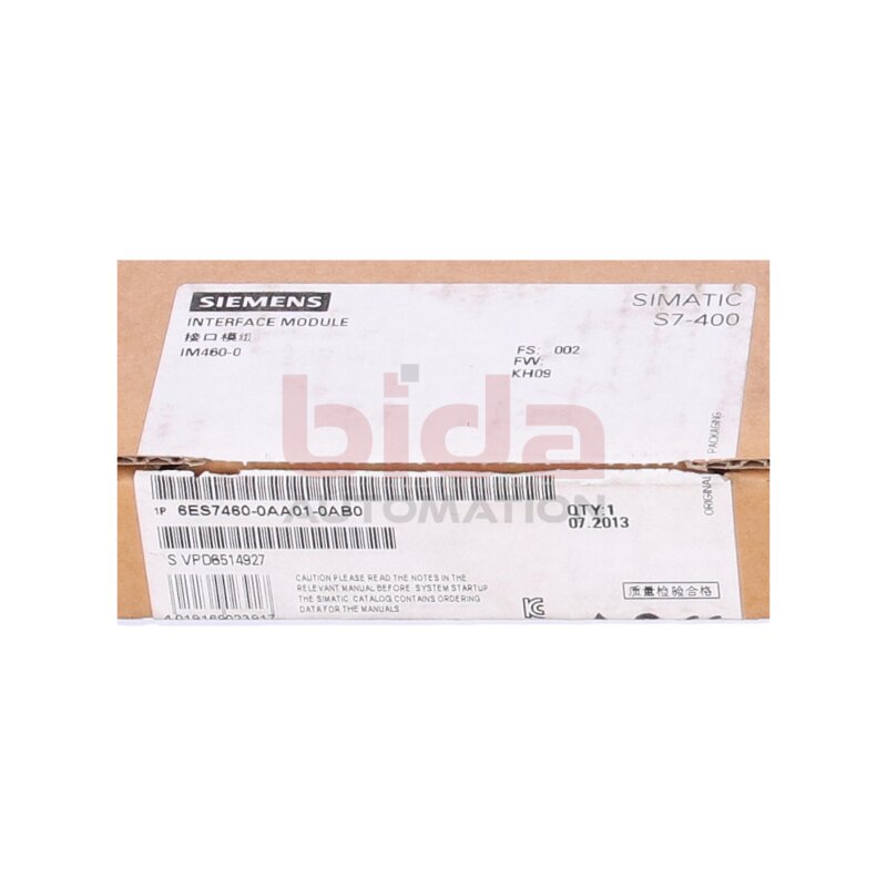 Siemens 6ES7460-0AA01-0AB0 / 6ES7 460-0AA01-0AB0 Anschaltbaugruppe / Connection module