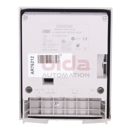 Siemens 6AV6641-0CA01-0AX1 / 6AV6 641-0CA01-0AX1 SIMATIC Operator Panel OP 77B LC-Display 12MB