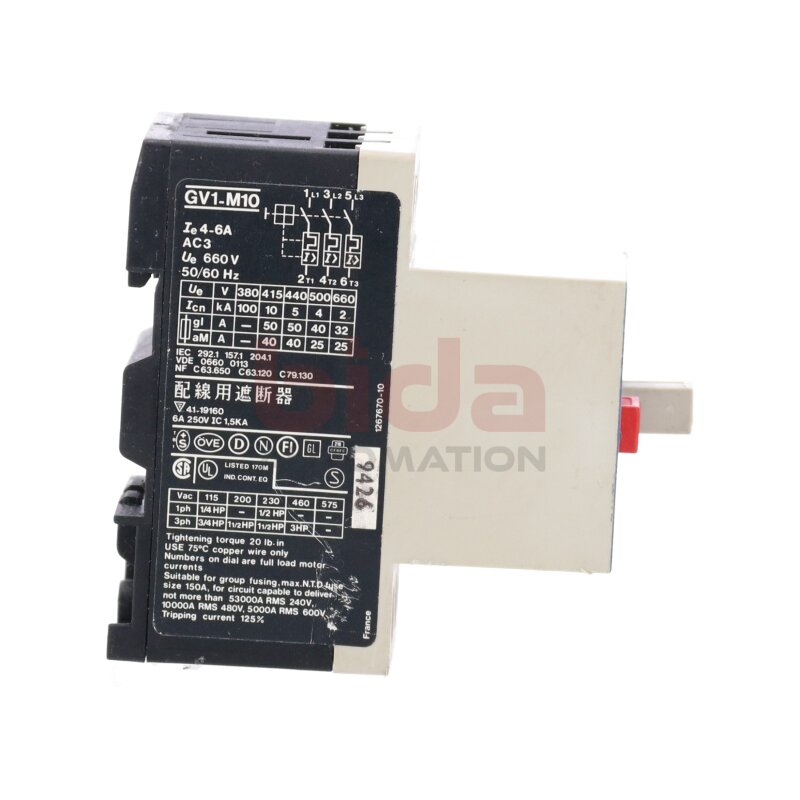 Telemecanique GV1-M10 Motorschutzschalter Motor Protection Switch 660V 4-6A