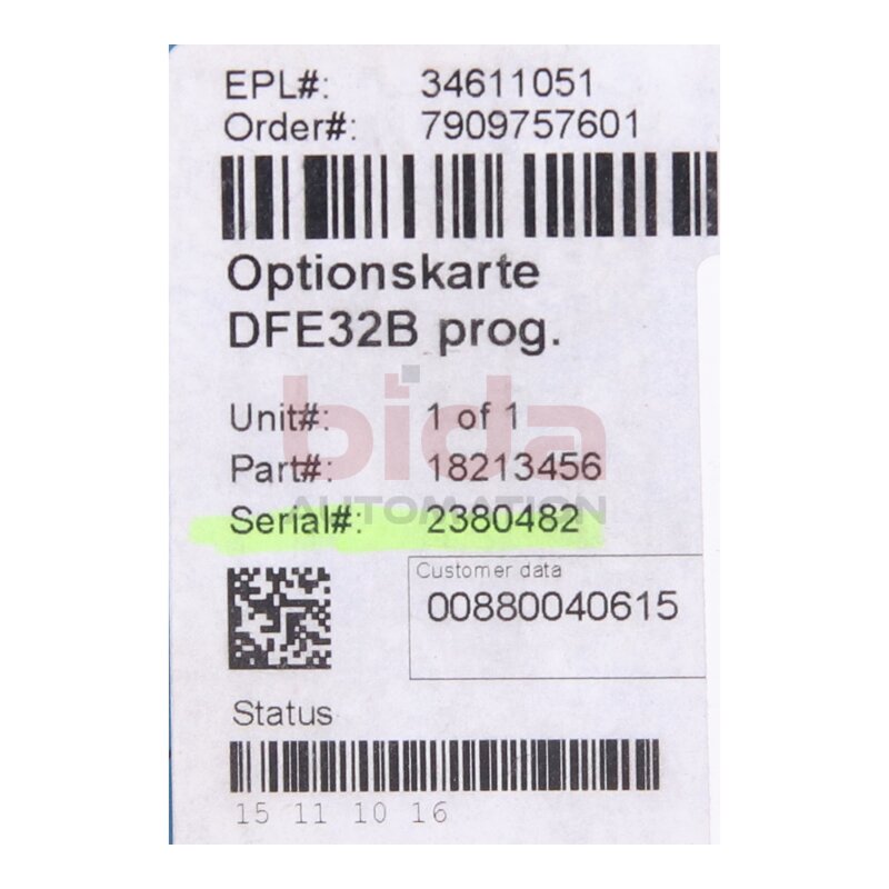 SEW DFE32B Optionskarte / Option card