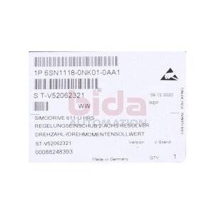 Siemens 6SN1118-0NK01-0AA1 / 6SN1 118-0NK01-0AA1...