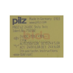Pilz PNOZ s2 24VDC 3n/o 1n/c (750102)...