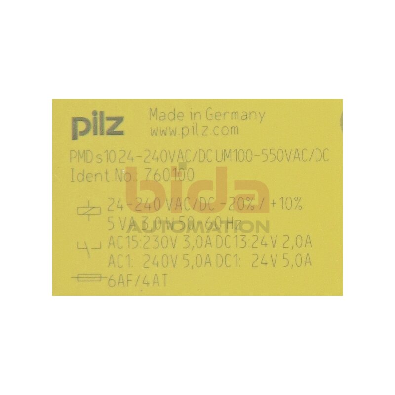 Pilz PMD s10 24-240VAC/DC UM100-550VAC/DC (760100)  Wirkleistungs&uuml;berwachungsger&auml;t / Active power monitoring device