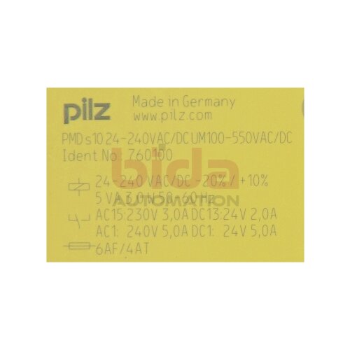 Pilz PMD s10 24-240VAC/DC UM100-550VAC/DC (760100)  Wirkleistungs&uuml;berwachungsger&auml;t / Active power monitoring device