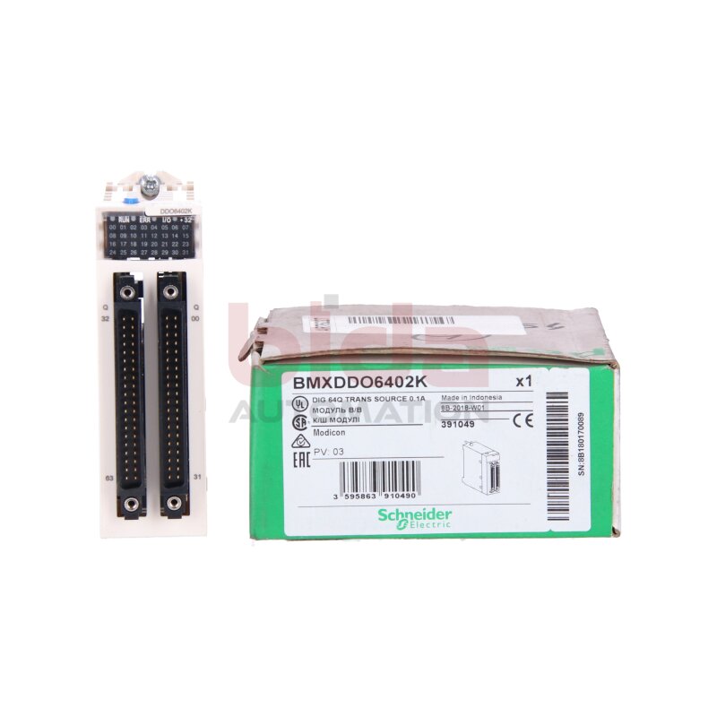 Schneider BMXDDO6402K Modicon X80-E/A-Modul, 64 Transistorausg&auml;nge, 24V DC