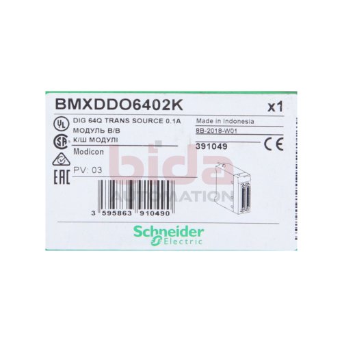 Schneider BMXDDO6402K Modicon X80-E/A-Modul, 64 Transistorausg&auml;nge, 24V DC