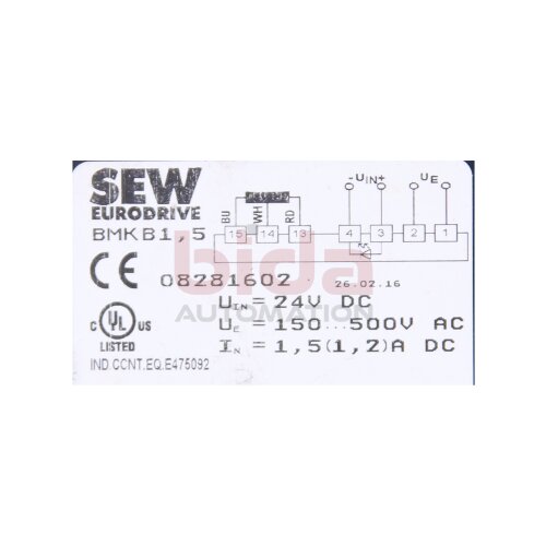 SEW 08281602 Bremssteuerungsmodul / Brake control module 24V