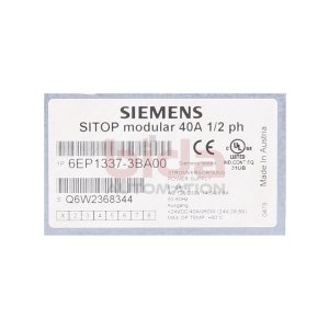 Siemens 6EP1337-3BA00 / 6EP1 337-3BA00 SITOP PSU100M 40 A...