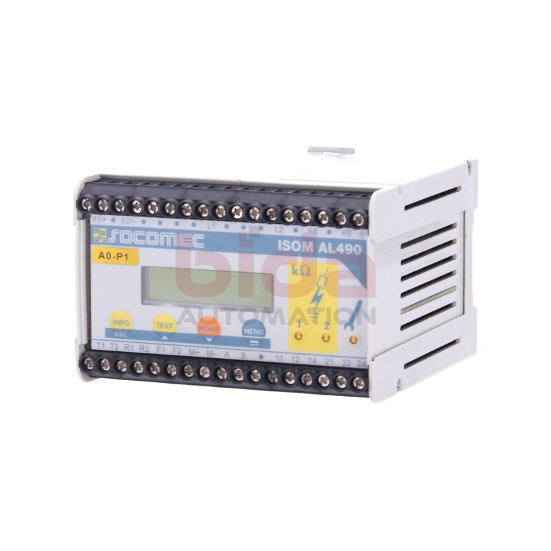 Socomec ISOM AL490 Isolations&uuml;berwachungsger&auml;t / Isolation monitoring advice 250VAC 5A