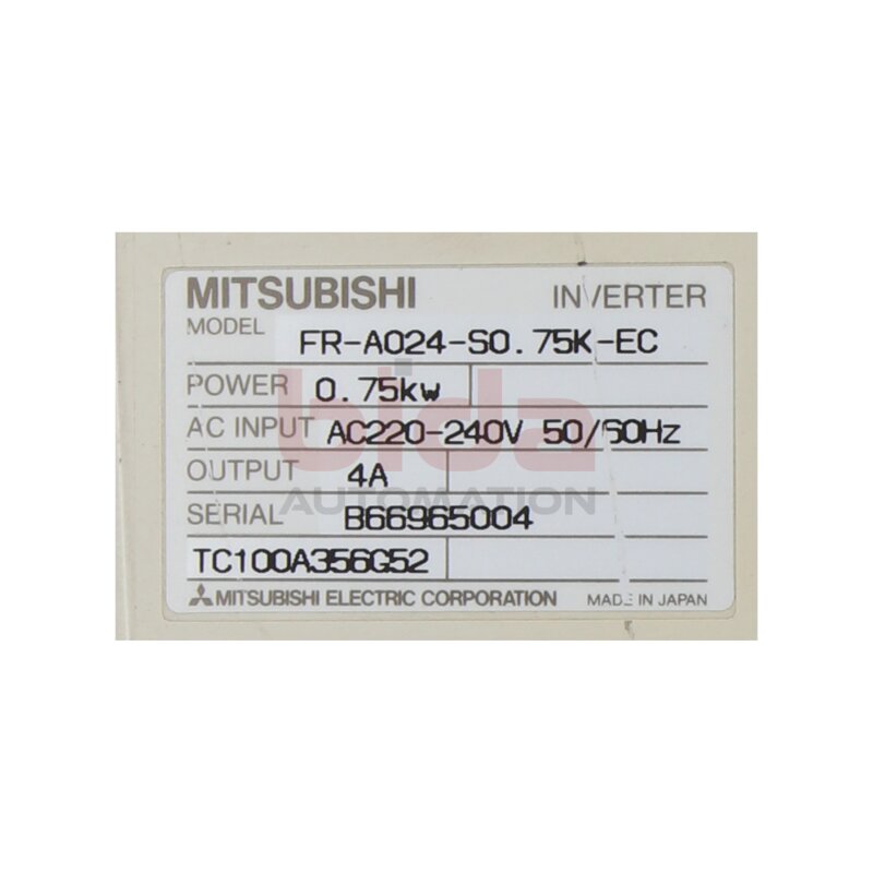 Mitsubishi Freqrol-A024 FR-A024-S0.75K-EC Frequenzumrichter / Inverter