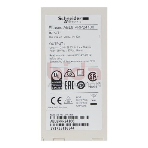 Schneider Electric ABL8PRP24100 Elektronisches Schutzmodul Electronic protection module Modicon