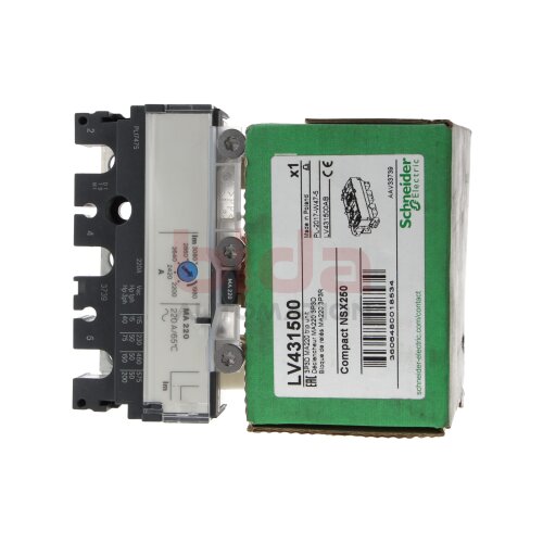 Schneider Electric LV431500 3P3D MA220 Ausl&ouml;ser f&uuml;r ComPact NSX250 Kompaktleistungsschalter / Trip Unit for ComPact NSX250 Circuit Beakers