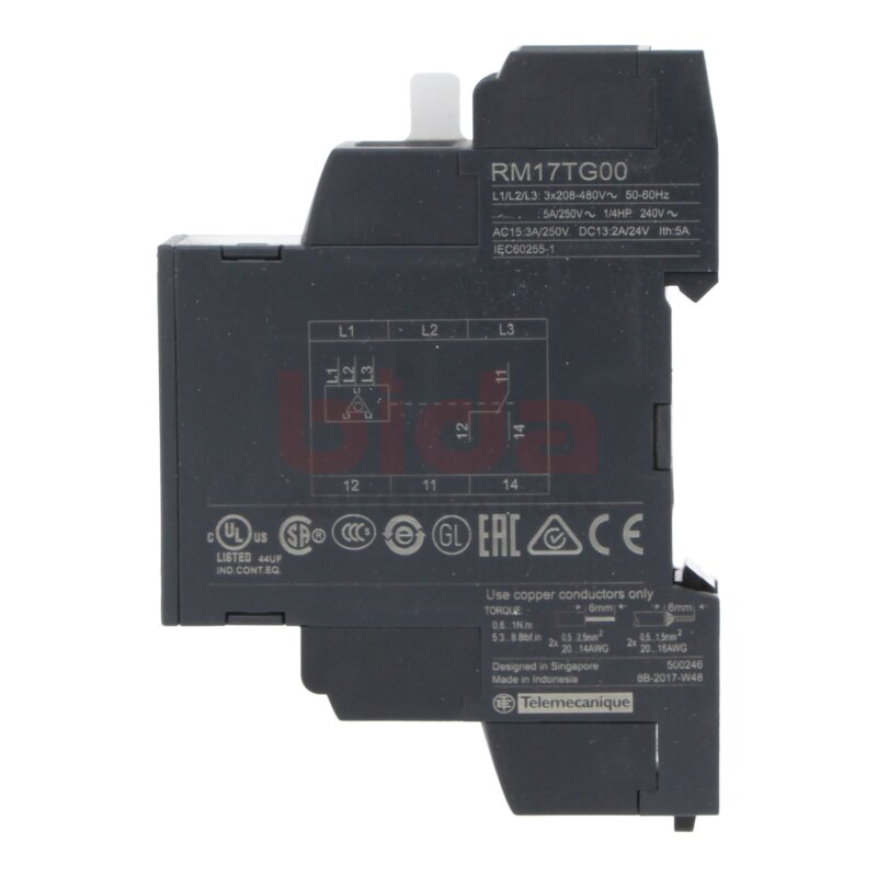 Schneider Electric/Telemecanique RM17TG00 Netz&uuml;berwachung Phasenfolge / -ausfall Network monitoring phase sequence / failure detection