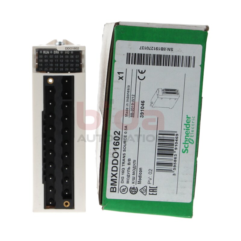 Schneider Electric BMXDD01602 Digitales Ausgangsmodul Digital output module Modicon X80-E/A-Modul 16 Transistorausg&auml;nge 24V DC