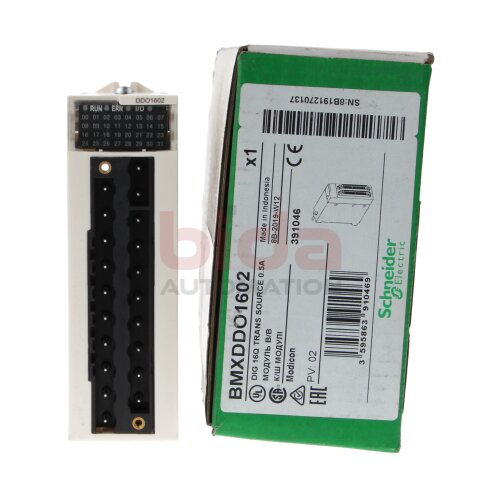 Schneider Electric BMXDD01602 Digitales Ausgangsmodul Digital output module Modicon X80-E/A-Modul 16 Transistorausg&auml;nge 24V DC
