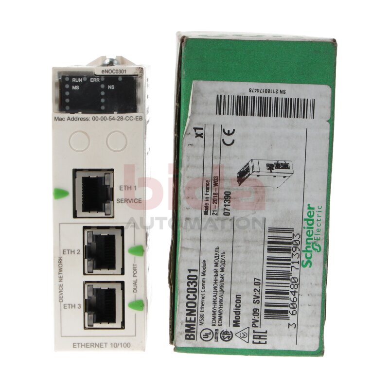 Schneider Electric BMEN0C0301 Ethernet-Modul network ethernet module Modicon M580