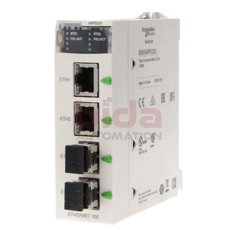 Schneider Electric BMXNRP0200 Glasfaser-Konverter Fiber Converter MM/LC 2CH