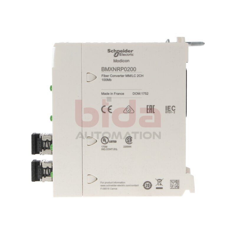 Schneider Electric BMXNRP0200 Glasfaser-Konverter Fiber Converter MM/LC 2CH