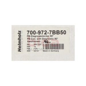 Helmholz 700-972-7BB50 Profibus Diagnosestecker 90° /...